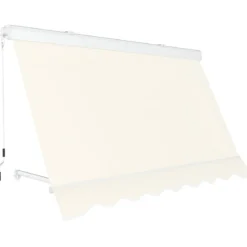 Tenda da Sole a Caduta 80x250 Beige Cassonata con Bracci da Esterno