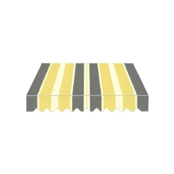 Tenda da Sole a Caduta 100x245 cm Balcone Alluminio Poliestere Giallo