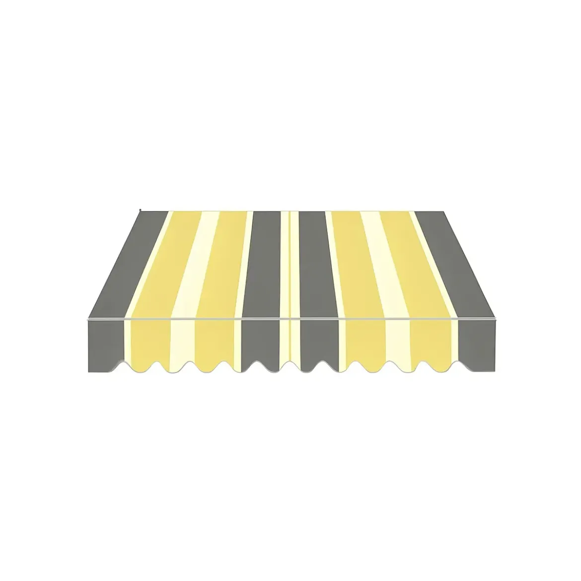 Tenda da Sole a Caduta 100x245 cm Balcone Alluminio Poliestere Giallo