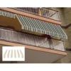 Tenda da Sole a Caduta 100x245 cm Balcone Alluminio Poliestere Beige