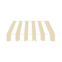 Tenda da Sole a Caduta 100x245 cm Balcone Alluminio Poliestere Beige
