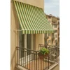 Tenda da Sole a Caduta 100x250 cm Verde Bianco Rigato Senza Cassone