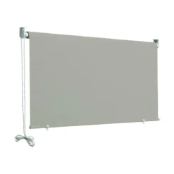 Tenda da Sole a Caduta 200x250 Grigio Parasole Rullo Soffitto Terrazzo Balcone