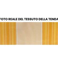Tenda da Sole a Caduta 100x250 Rigato Giallo Bianco Senza Cassone