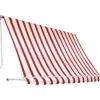 Tenda da Sole a Caduta 100x250 Rigato Bordeaux Crema Senza Cassone