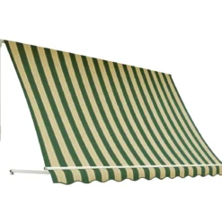 Tenda da Sole a Caduta 400x300 Riga Verde Bianco Bracci Senza Cassone