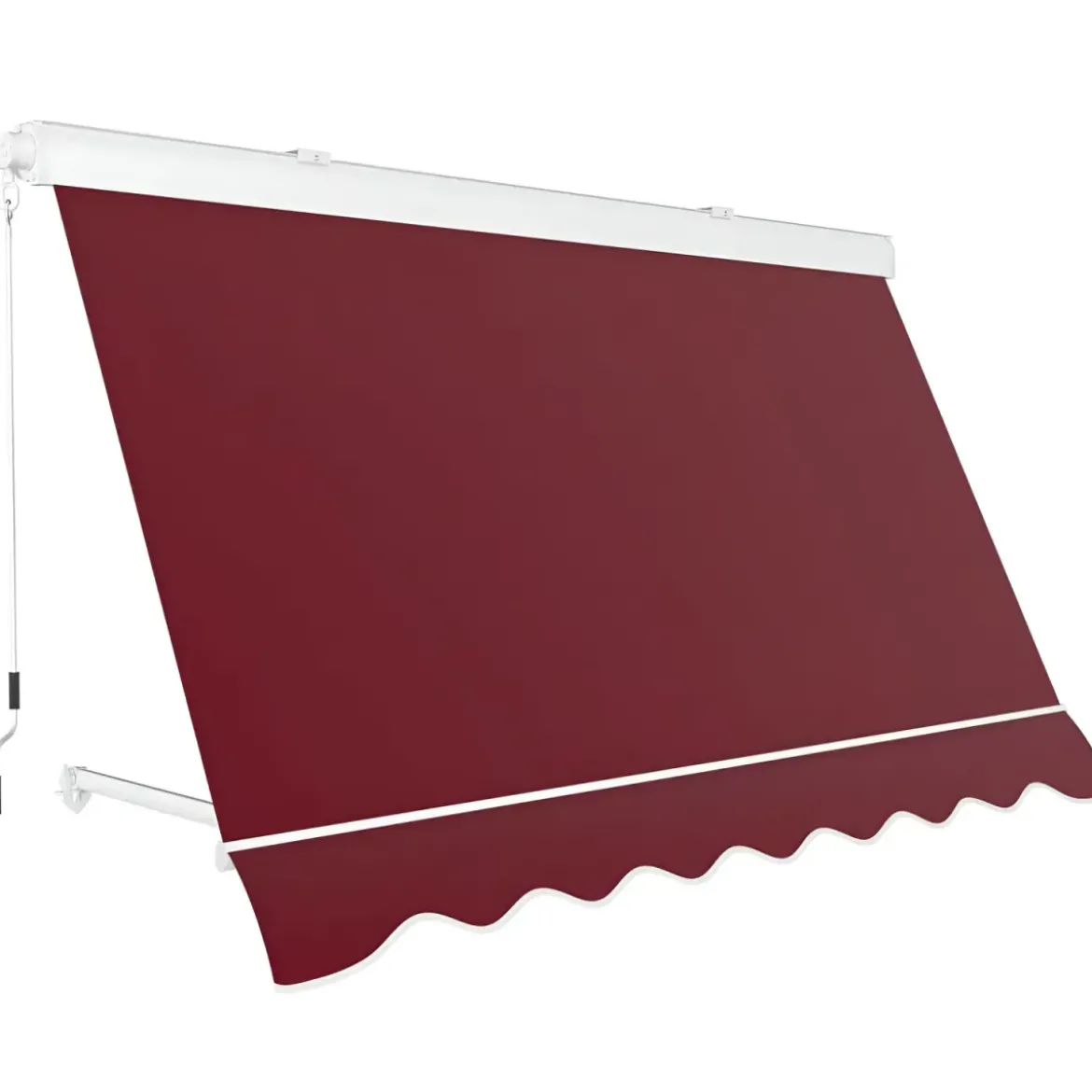 Tenda da Sole a Caduta 80x250 Rosso Ferrara Cassonata Bracci da Esterno