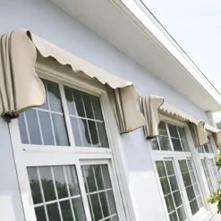 Tenda da Sole a Cappottina 120x100 cm Beige da Esterno Impermeabile