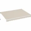 Tenda da Sole Avvolgibile a Barra Quadra 250x200 cm Beige da Esterno