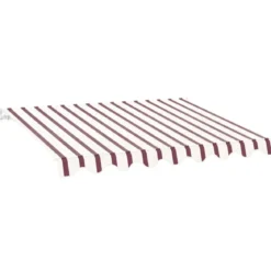 Tenda da Sole Avvolgibile Barra Quadra 400x300 cm Bordeaux Crema
