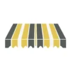 Tenda da Sole Avvolgibile 295x200 cm Bracci Retrattili Giallo Grigio