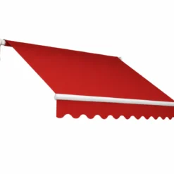 Tenda da Sole Barra Quadra 400x300 cm Rosso Ferrara Braccio a Catena