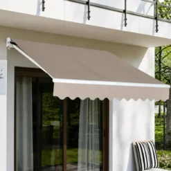 Tenda da Sole Bracci Retrattili 295x200 cm con Motore Tortora