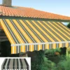 Tenda da Sole con Bracci Retrattili 395x250 cm in Alluminio Verde