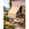 Tenda da Sole Cotone 140x250 Beige Lavabile Anelli Ganci Sacchetto