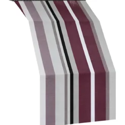 Tenda da Sole Cotone 140x350 Multiriga Marrone Lavabile Anelli Ganci