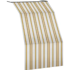 Tenda da Sole Cotone 140x350 Multiriga Giallo Lavabile Anelli Ganci
