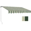 Tenda da Sole da Esterno 300x200 a Barra Quadra 3x2 Righe Verde