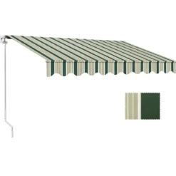 Tenda da Sole da Esterno 300x200 a Barra Quadra 3x2 Righe Verde