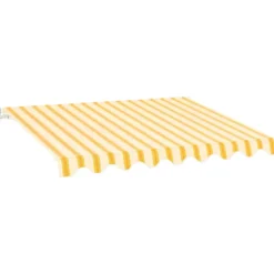Tenda da Sole Eco 300x200 Riga Giallo Bianco Barra Quadra Avvolgibile