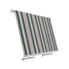 Tenda da Sole Riga Verde Caduta con Bracci 245x245 Terrazzo Avvolgibile Esterno