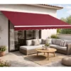 Tenda da Sole Rossa 300x200 Avvolgibile Esterno Inclinazione Regolabile