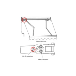 Tenda da Sole 250x200 a Bracci Retrattili Beige Avvolgibile per Balcone Terrazzo