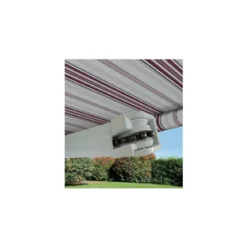 Tenda da Sole 300x200 con Bracci a Catena Righe Rosse Inclinazione Regolabile