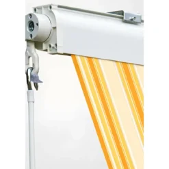 Tenda da Sole 300x300 Rigato Giallo Bianco Cassonata a Caduta Esterno