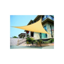 Tenda Ombreggiante Vela 5x5x5 Triangolare a Triangolo da Giardino Telo Parasole