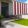 Tenda Parasole a Caduta 200x250 Rullo Alluminio Soffitto Terrazzo Riga Bordeaux