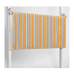 Tenda Sole 150x250 H Caduta Riga Gialla Rullo Alluminio Attacco Soffitto Balcone