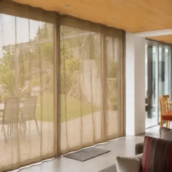 Tenda Zanzariera 140x240 Marrone Poliestere Anti Insetti Porta Finestra