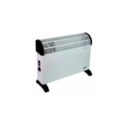 Termoconvettore da Terra Elettrico Ventilato 2000 W Termostato Caldobagno Bianco
