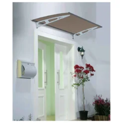 Tettoia Alluminio Pensilina 150x100 Policarbonato Parapioggia per Porte Balconi