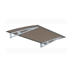 Tettoia Alluminio Pensilina 150x100 Policarbonato Parapioggia per Porte Balconi
