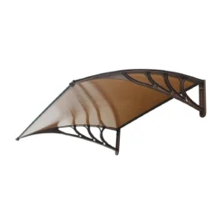 Tettoia Copertura 100x60 Modulare Pensilina in ABS Policarbonato Alveolare Fume