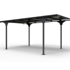 Tettoia in Alluminio 3x5 metri Carport Policarbonato Gazebo Posto Auto