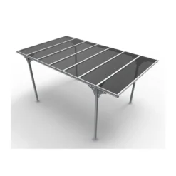 Tettoia in Alluminio 3x5 metri Carport Policarbonato Gazebo Posto Auto