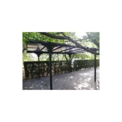 Tettoia in Alluminio 3x5 metri Carport Policarbonato Gazebo Posto Auto