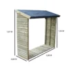 Tettoia Legnaia 188x86 2 Pareti in Legno Portalegna da Ardere Giardino Esterno