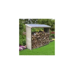 Tettoia Legnaia 188x86 2 Pareti in Legno Portalegna da Ardere Giardino Esterno