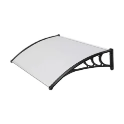 Tettoia Modulare Pensilina 120x80 Porta Policarbonato Compatto Satinato Opalino