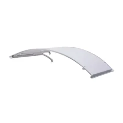 Tettoia Tonda 140x90 Alluminio Pensilina Arco Satinato Opalino Sgocciolatoio