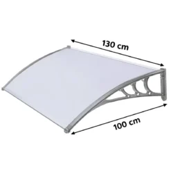 Tettoia 130x100 Modulare in Policarbonato Compatto Satinato Copertura Pensilina