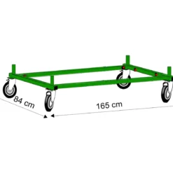 Trabattello Acciaio Zincato Ponteggio Piano con Botola Lavoro h 377cm