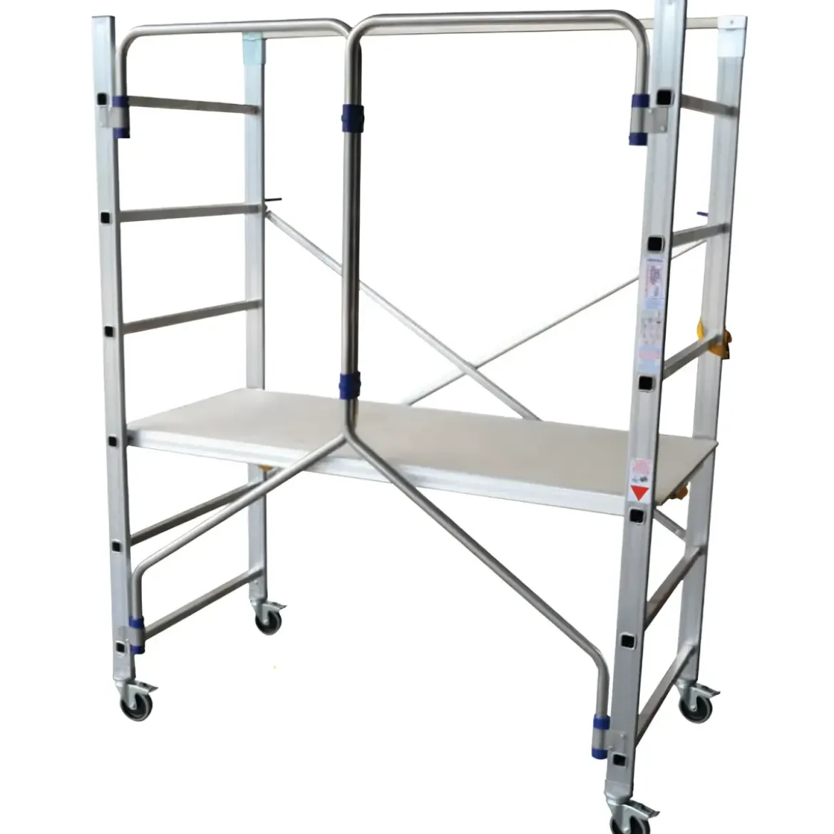 Trabattello Alluminio Pieghevole 198,5 cm Piano 153x68 cm Ruote Freno