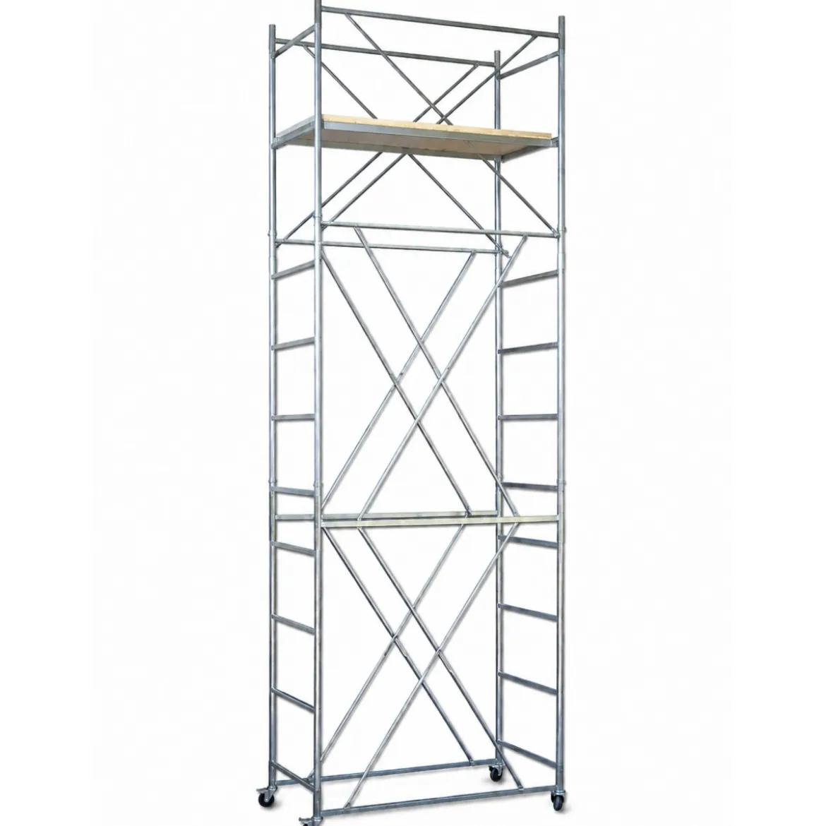 Trabattello Ferro Zincato Ponteggio Lavoro 540 cm Mezzopiano Parapetto