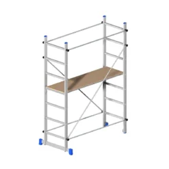 Trabattello h 2.1 Alluminio con Ruote Scala Mobile Ponteggio Bricolage Pittura