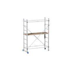 Trabattello h 2.1 Alluminio con Ruote Scala Mobile Ponteggio Bricolage Pittura